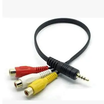 

3.5mm AUX Male Plug to 3RCA Female Cable AV Composite Stereo Audio Adapter Cord