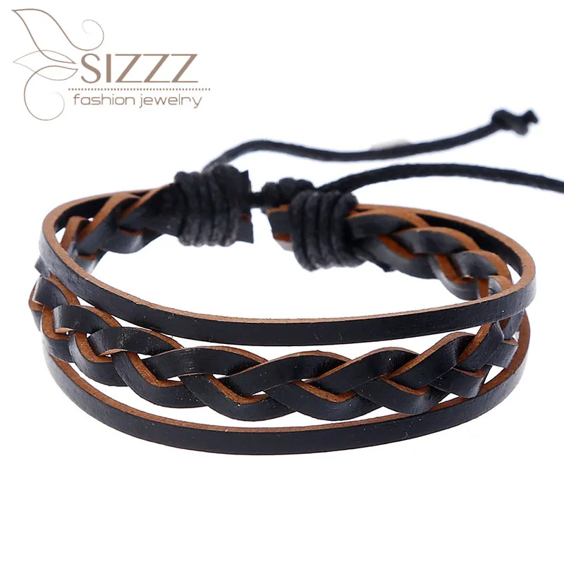 2019 новые ювелирные изделия винтажное плетеное кожаное кольцо простые браслеты