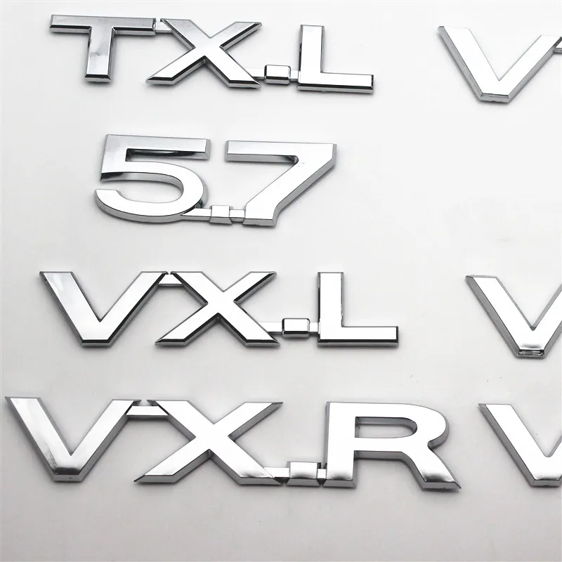 Для стайлинга автомобиля серебристый V6 V8 5 7 GXR VXR TXL VXL VXS эмблема черный