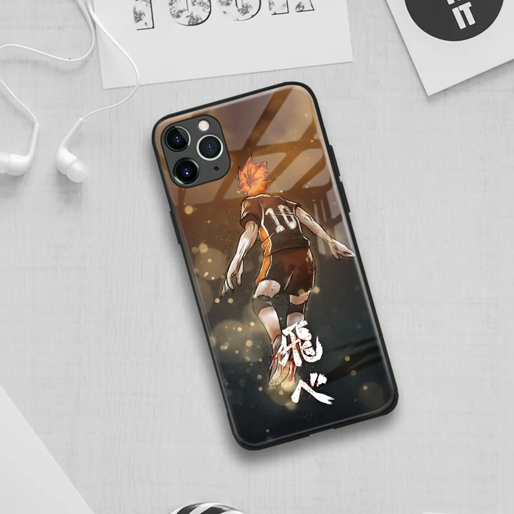 Shoyo Hinata Haikyu! Чехол для телефона из мягкого силикона со стеклянным аниме IPhone SE 6s 7 8