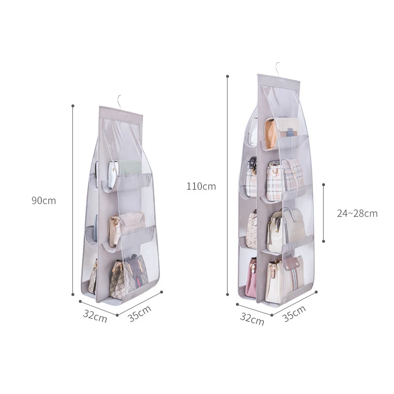 6/8 большие карманы подвесная сумка органайзер пылезащитный держатель для