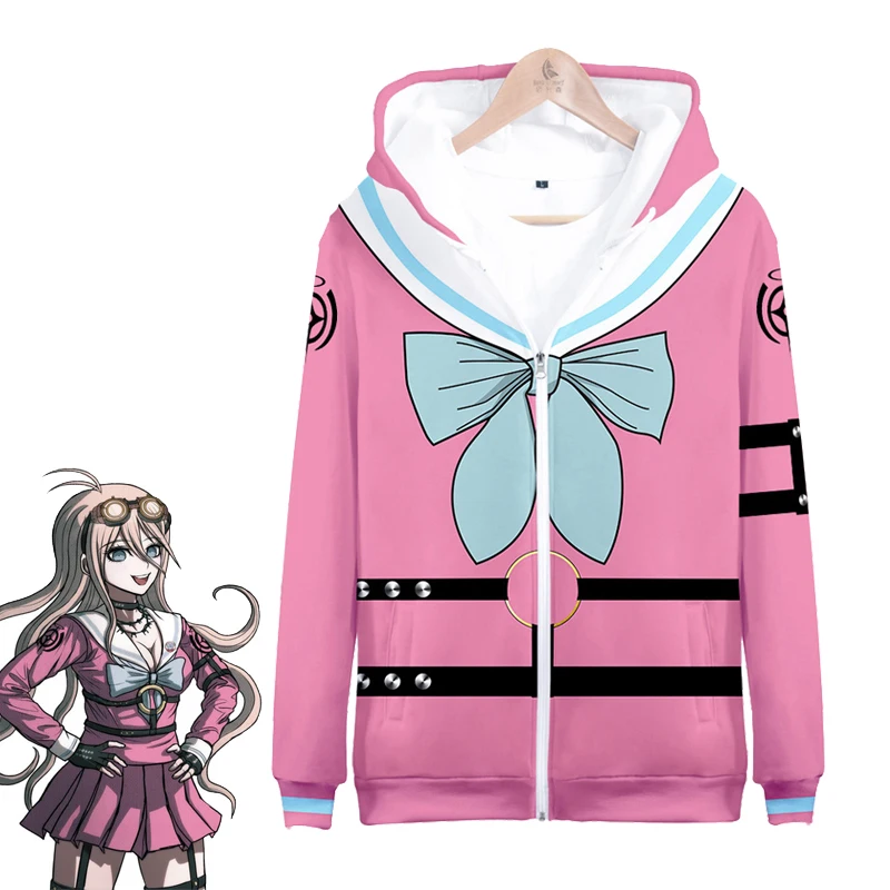 Худи для косплея Миу ирума саихара шуичи из Danganronpa V3 костюм куртки с капюшоном на