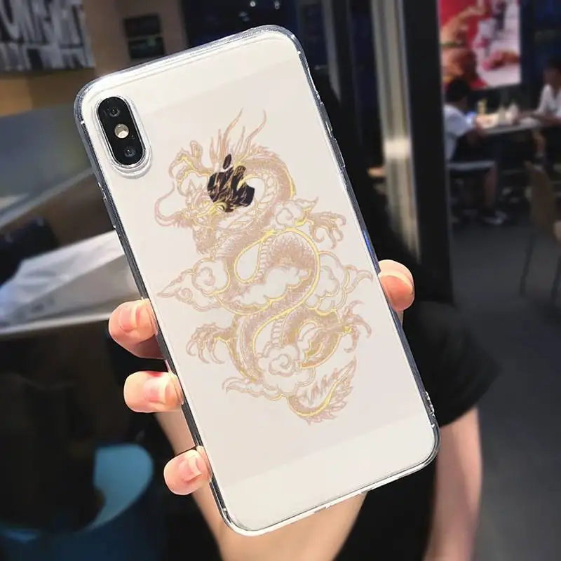 

dragon chinese cool Phone Case Transparent soft For iphone 5 6 7 8 11 12 s c se plus mini x xs xr pro max cover shell funda