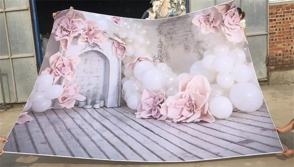 Фон для семейной фотосъемки с изображением первого дня рождения детей и