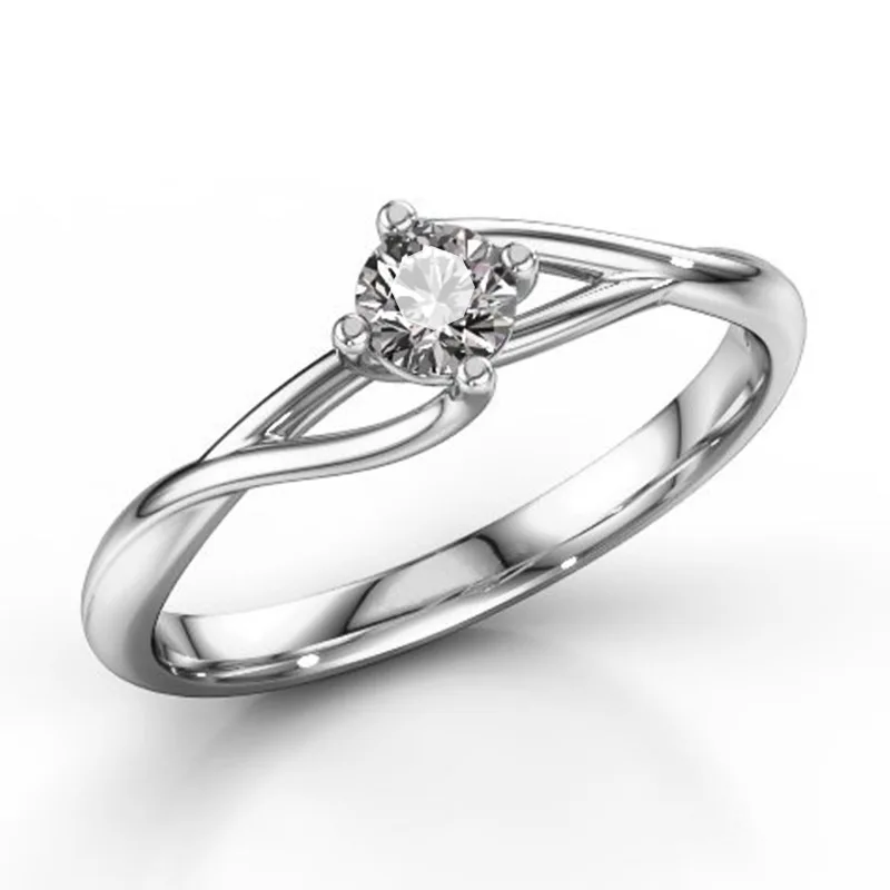 Минималистичное ювелирное свадебное кольцо модное с кубическим цирконием и