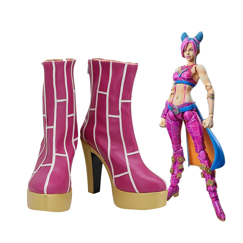 

JoJo's Bizarre Adventure Jolyne Cujoh Cosplay Shoes Boots Leather Custom Made For Halloween Cosplay Prop