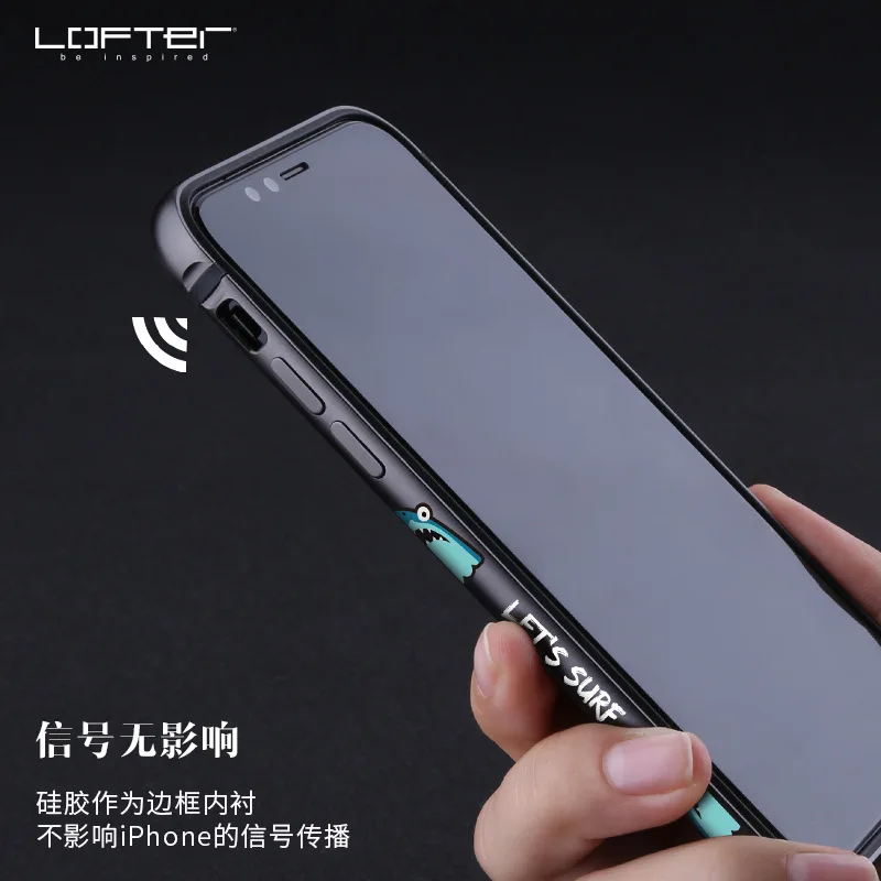 Чехол бампер для iPhone X с мультяшным рисунком ударопрочный чехол алюминиевой