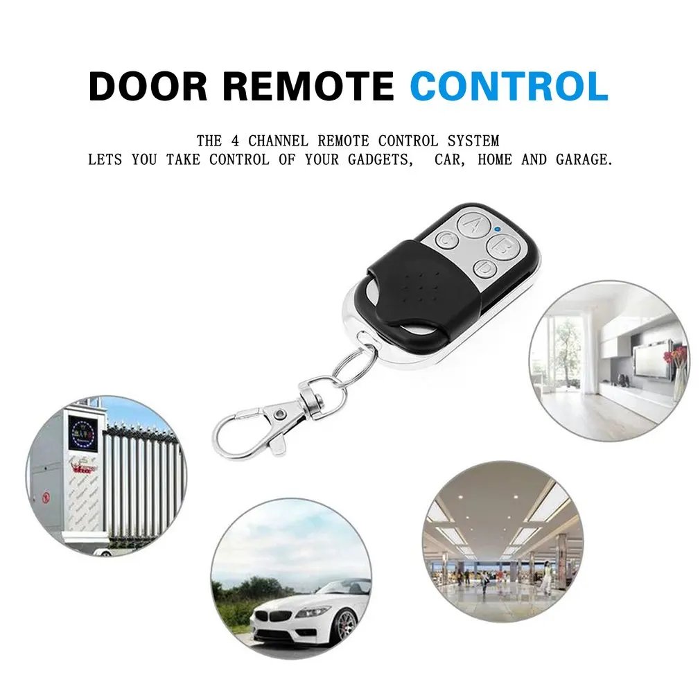

Door Remote 433Mhz 4 Channel Remote Control Use All 433 Mhz Fixed Code Key Chains Car Home And Garage 1 Pcs