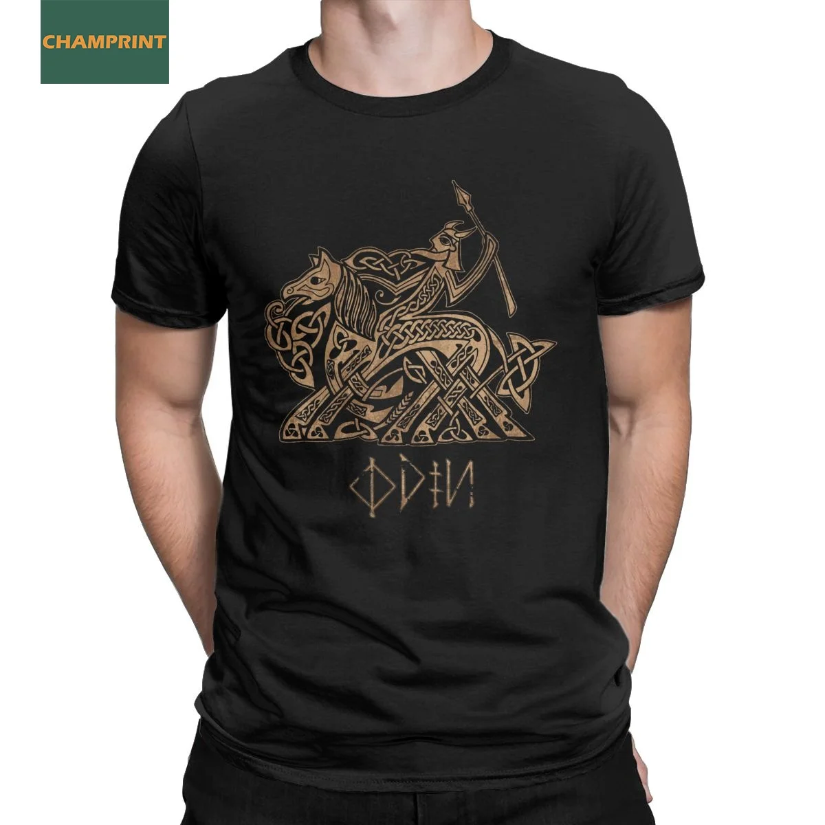 Мужская футболка Odin Enter Valhalla On Sleipnir Viking Повседневная из 100% хлопка футболки с