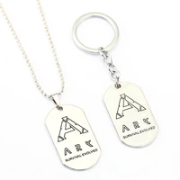 game survival evolved keychain ark dog tag key ring holder gift chaveiro car key chain pendant jewelry souvenir accessories