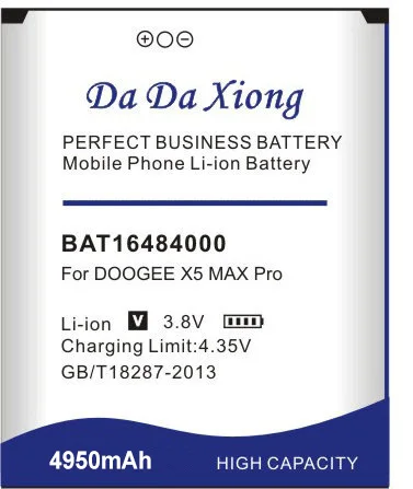 Высокое качество 4950 мАч BAT16484000 батарея Для DOOGEE X5 MAX Pro Телефон Батарея