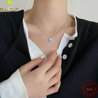 heart shaped natural moonstone 100 real 925 sterling silver necklace for women necklaces pendants bead chain fine jewelry