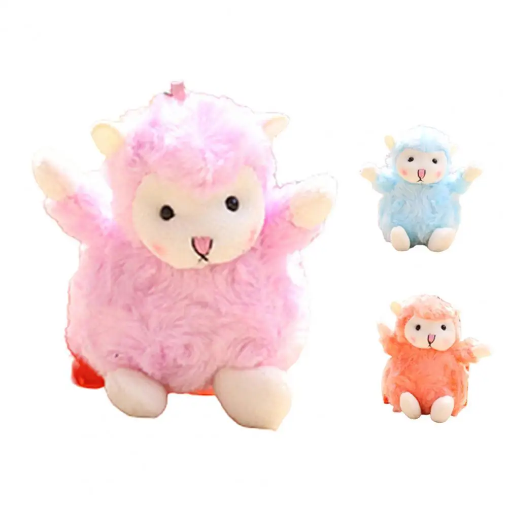

10cm Plush Pendant Solid Color Cartoon Sheep Doll Kids Gift Toy Key Chain Clothes Bag Decor Pendant