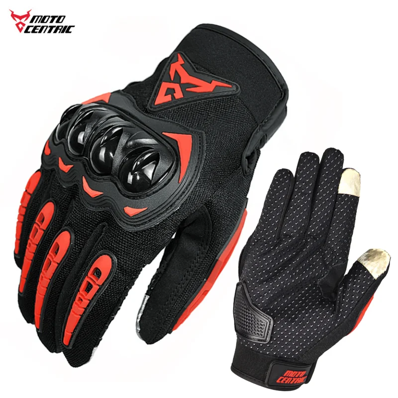 

MOTOCENTRIC Men Summer Motorcycle Gloves Touch Screen Anti-Slip Gloves Motorcyclist Full Finger Motocross Gloves Women Off Road