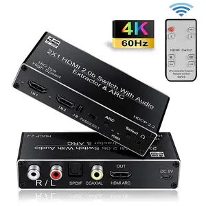 hdmi2 0 audio extractor splitter 4k 60hz hdmi 2 0 switcher splitter box hdr hdcp arc hdmi compatible 5 1audio converter splitter free global shipping