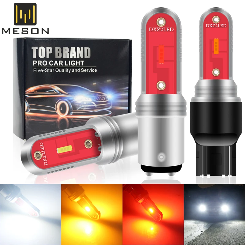2 шт. BA15S 1156 P2W T20 светодиодный 7443 1157 BAY15D ная автомобильная лампа 7440 W21W BAU15S