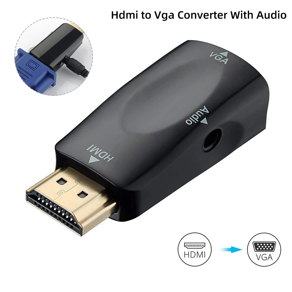 HDMI к VGA конвертер адаптер аудио кабели для ПК ноутбука ТВ коробка проектор кабель|