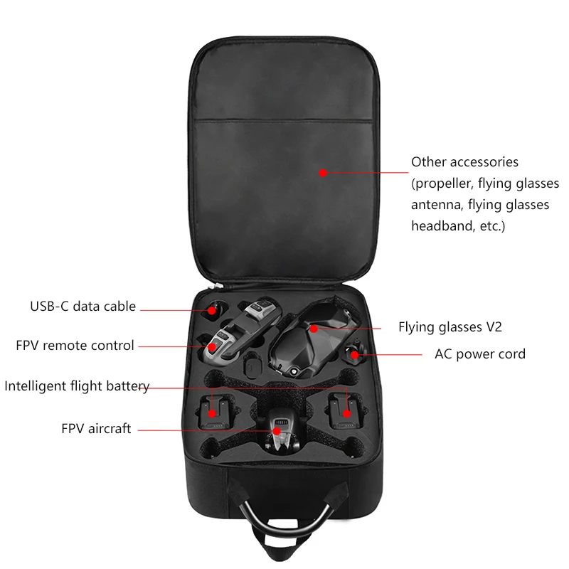 Подходит для профессиональной сумки хранения DJI FPV Combo фотографий защитный рюкзак