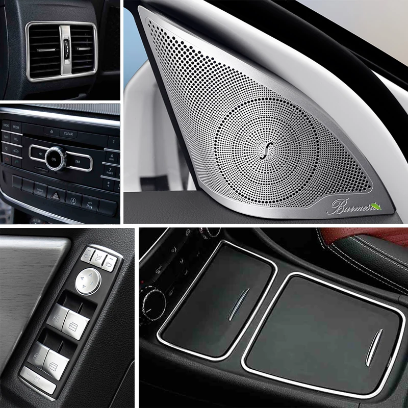 

Accessories For Mercedes Benz A Class W176 GLA X156 Car Gearshift Air Conditioning Door Armrest Reading Light Cover Trim Sticker