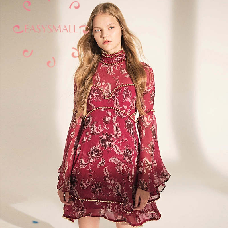 Женское платье с лимонами EASYSMALL красное праздничное размера плюс для