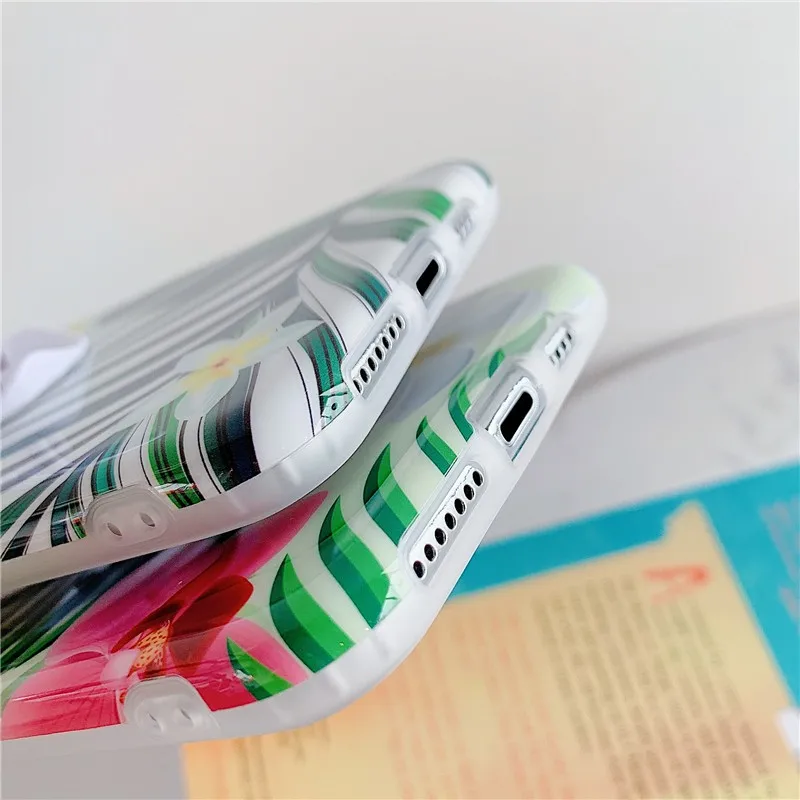 

new fashion leaf Flowers girl Phone Cover Case For Iphone X 11 pro Xs Max Xr 10 8 7 6 6s Plus se 4.7 Luxury Soft Coque Fundas