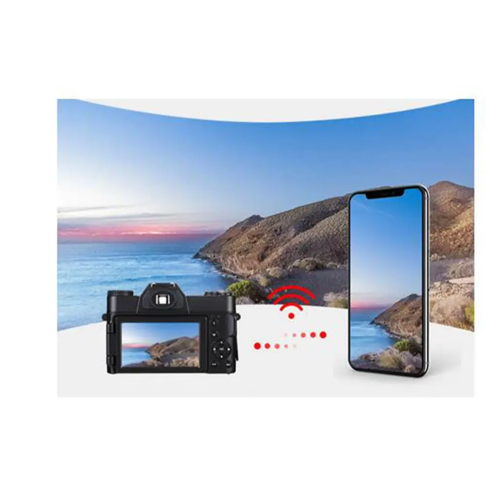 4K Digital Camera Video Vlogging Camcorder for YouTube WIFI Portable Handheld 16X Digital Zoom 30MP HD Nightvision Selfie Camera