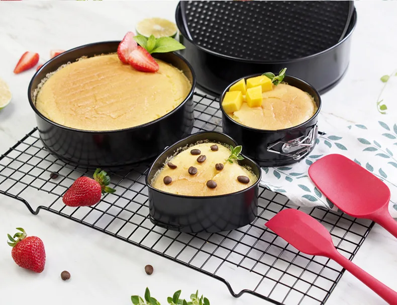 

4/7/9/10 Inch Non-Stick Removable Bottom Cake Pan Set Bake Mould with Lock Divice Bakeware Cake Molds Baking Accessories