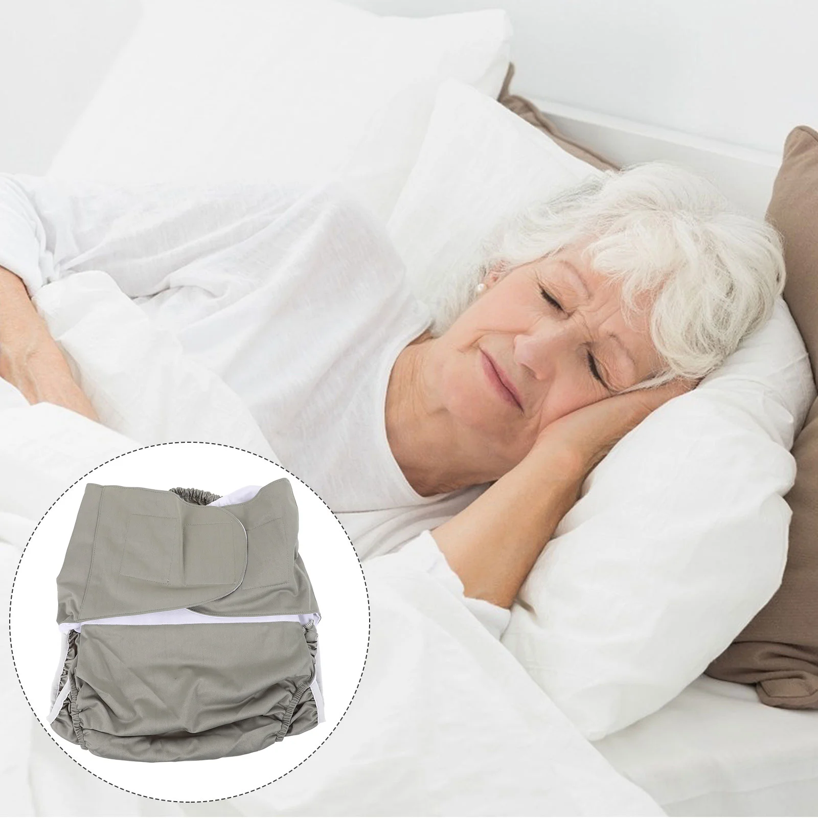 

1pc Waterproof Washable Cloth Diaper for Incontinent Elderly Supple Nappy