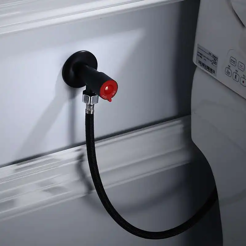 Набор ванной комнаты № 6 Матовый угловой клапан из нержавеющей стали 304 Наполнительные клапаны универсальной резьбой G1 / 2 Треугольник для унитаза и раковины.