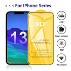 Закаленное стекло 9D с полным покрытием для IPhone 11, 12, 13 Pro Max, Mini, X, XR, Xs Max, 6, 6, 7, 8 Plus, SE2020