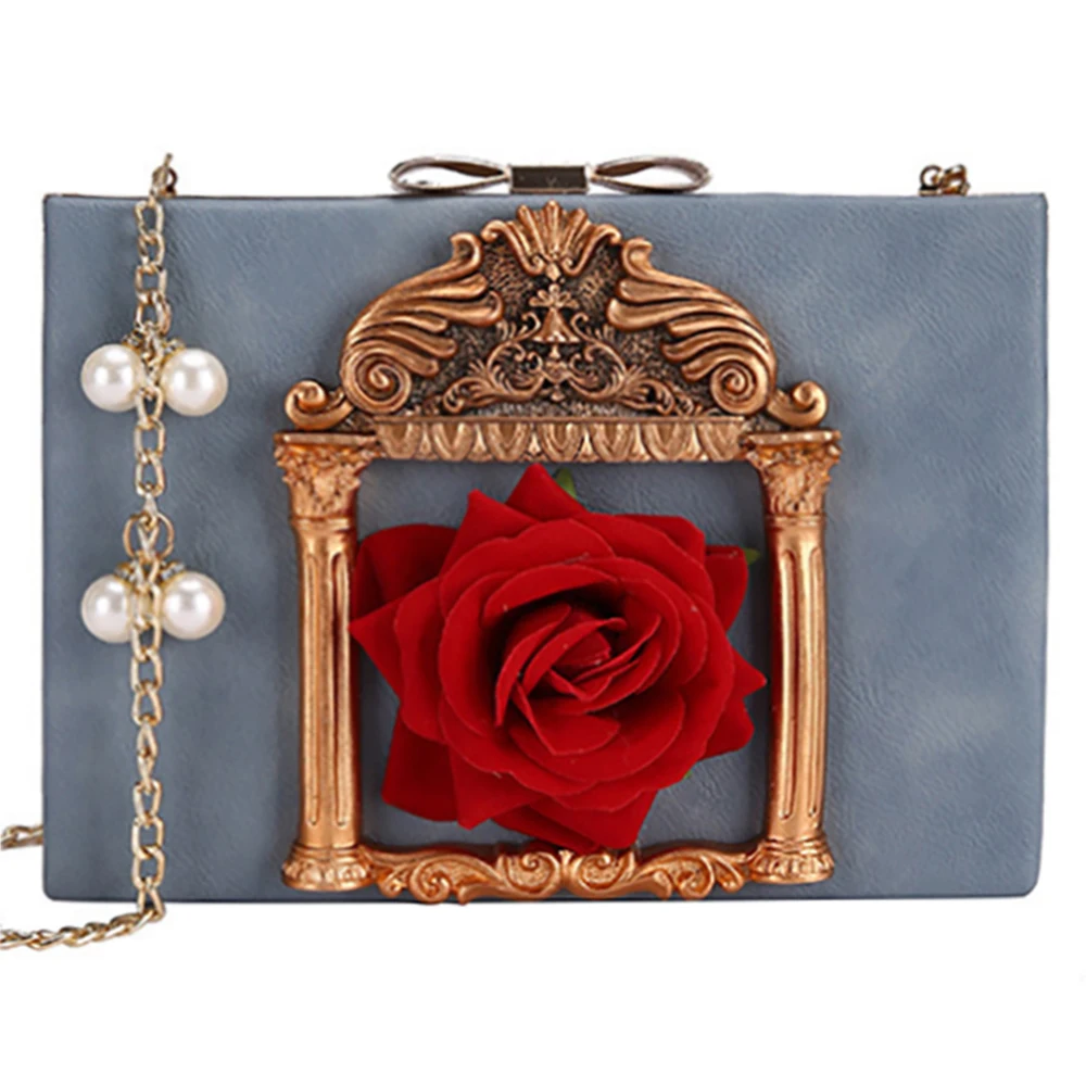 

Women's Brand Crossbody Bags Female Luxury Little Angel Shoulder Bags Peal Chain Flaps For Ladies High Quality Flowers Clutches