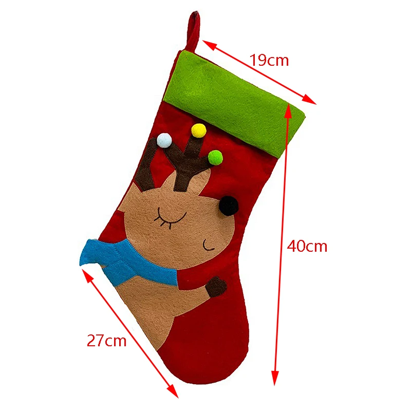 

3 Pcs Christmas Stocking for Xmas Classic Decoration Fireplace Hanging Ornaments Holiday Decorations