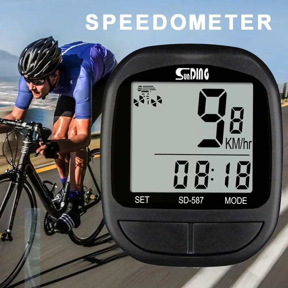 

Cycling Wired Stopwatch Bicycle Odometer Speedometer Waterproof Bicycle Digital Bike Display LCD Accessories With Computer Z1E6