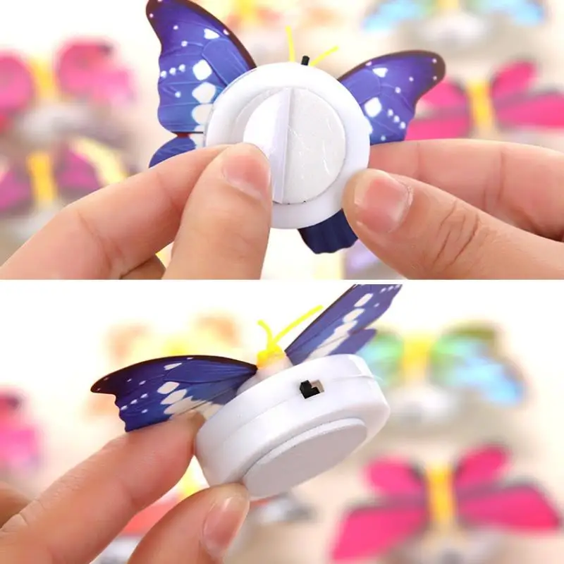

Creative Colorful Butterfly Led Night Light Beautiful 3D Wall Sticker Bedroom Decorative Wall Night Light Home Decoration Random