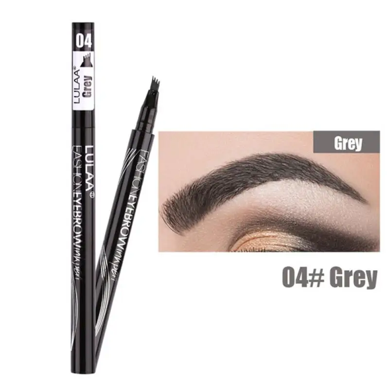 

4 Colors Waterproof 4 Fork Natural Eyebrow Long Lasting Paint Tattoo Pen Fine Sketch Eyebrow Pencil Liquid Tint Makeup TSLM1