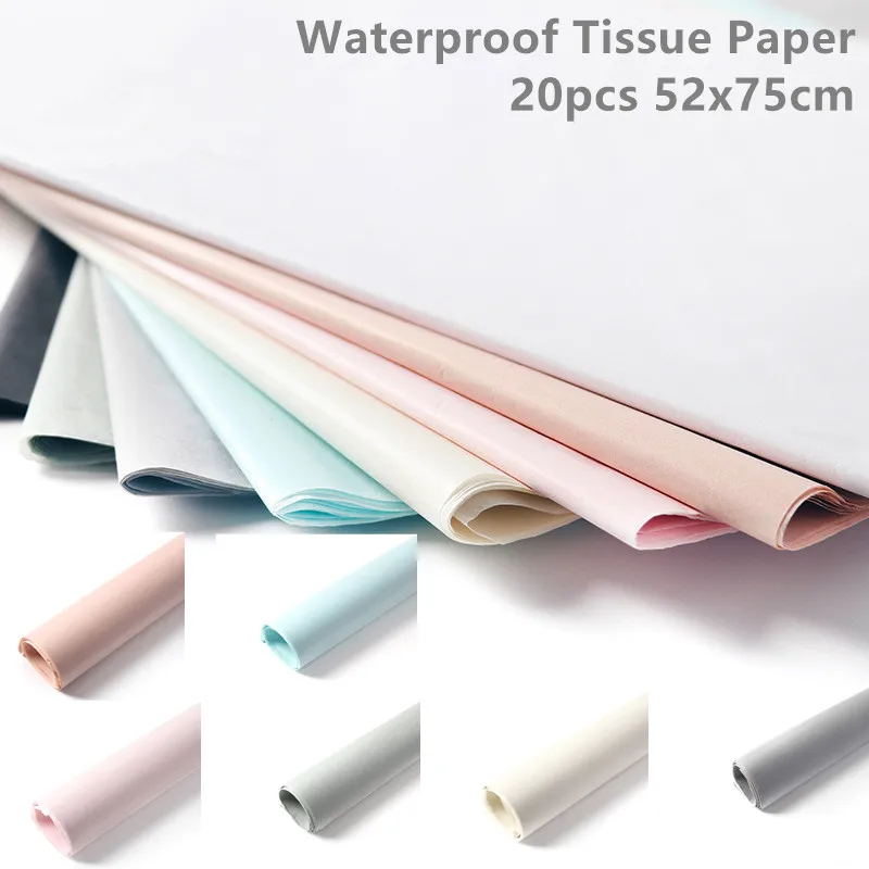 

20pcs Waterproof Tissue Paper Craft Paper Floral Wrapping Paper Gift Packing Paper Christmas Home DecorFestive Party Supply