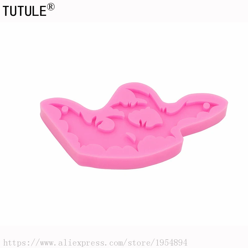 Форма для ожерелья летучая мышь Гибкая силиконовая форма полимерная глина