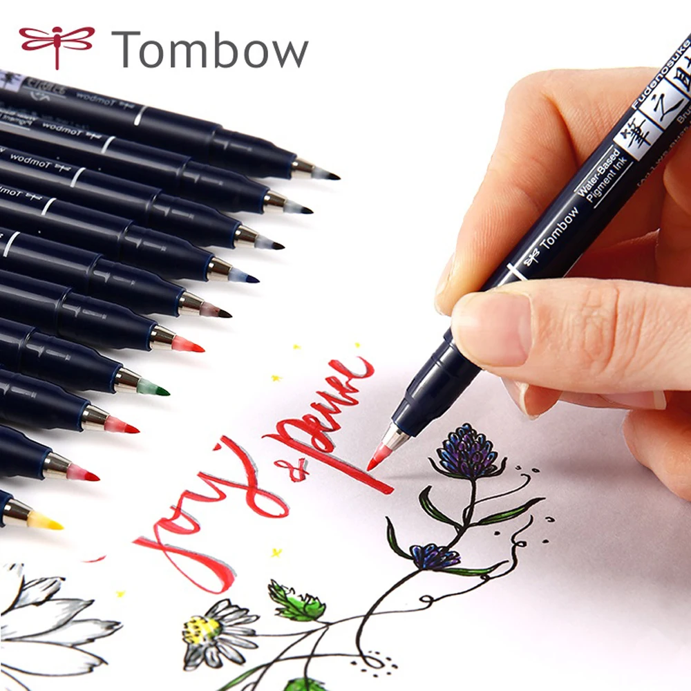 Japan TOMBOW WS-BH10C pen help color student water-based pigment beauty pen painting marker