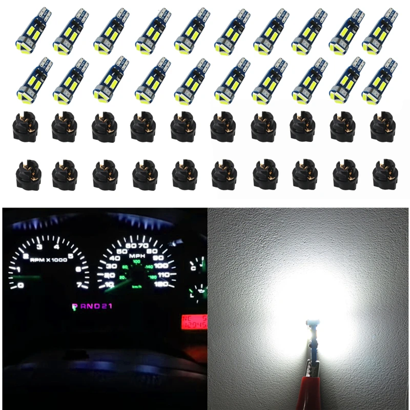 WLJH 20 штук ярких T5 светодиодный 37 73 74 286 2721 4014SMD приборной панели калибр Даш