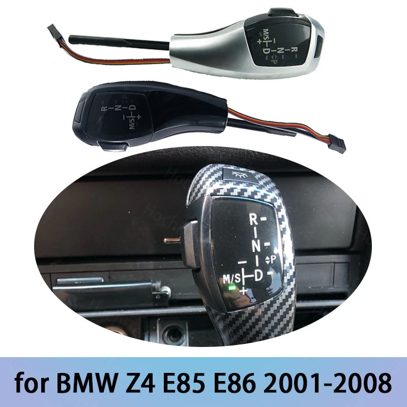 

Carbon Fiber Black Silver F30 Style Shifter Lever for BMW Z4 E85 E86 2001-2008 Accessories LED Gear Shift Knob