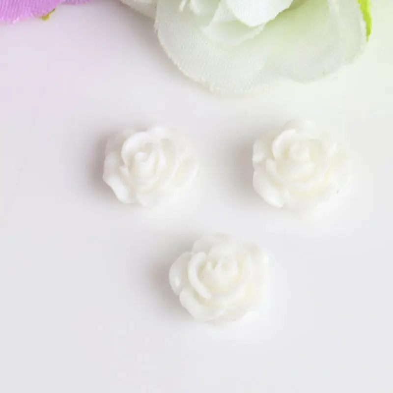 white-10pcs 5 шт./упак. черный, Белый Цвет Розовое Стразы нейл-арта украшения 3d в виде лепестков, с тиснением и изображением Скульптура, с украшением в виде цветка Красота аксессуары для маникюра - Цвет: white-10pcs