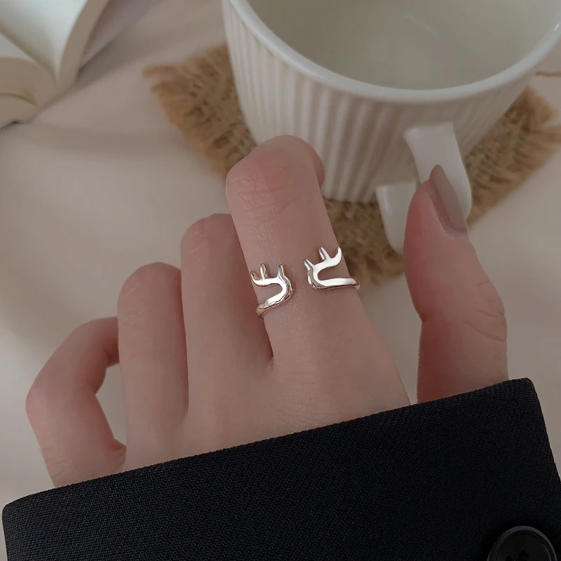 Серебро 925 пробы серебро одна олень ли ваша кольцо женский маленький с
