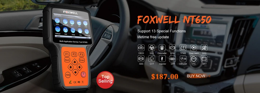 FOXWELL NT301 OBD2 сканер Профессиональный EOBD OBDII код считыватель двигателя проверка ODB2 OBD 2 Автомобильный сканер автомобильный диагностический инструмент