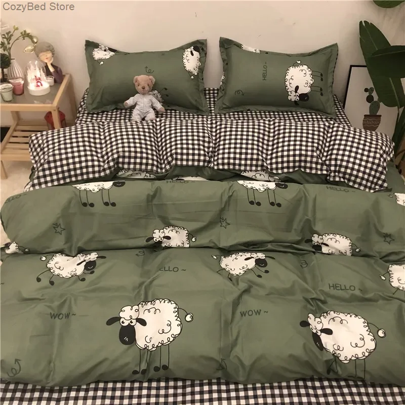 Комплект постельного белья мягкое синее покрывало с принтом пододеяльник для