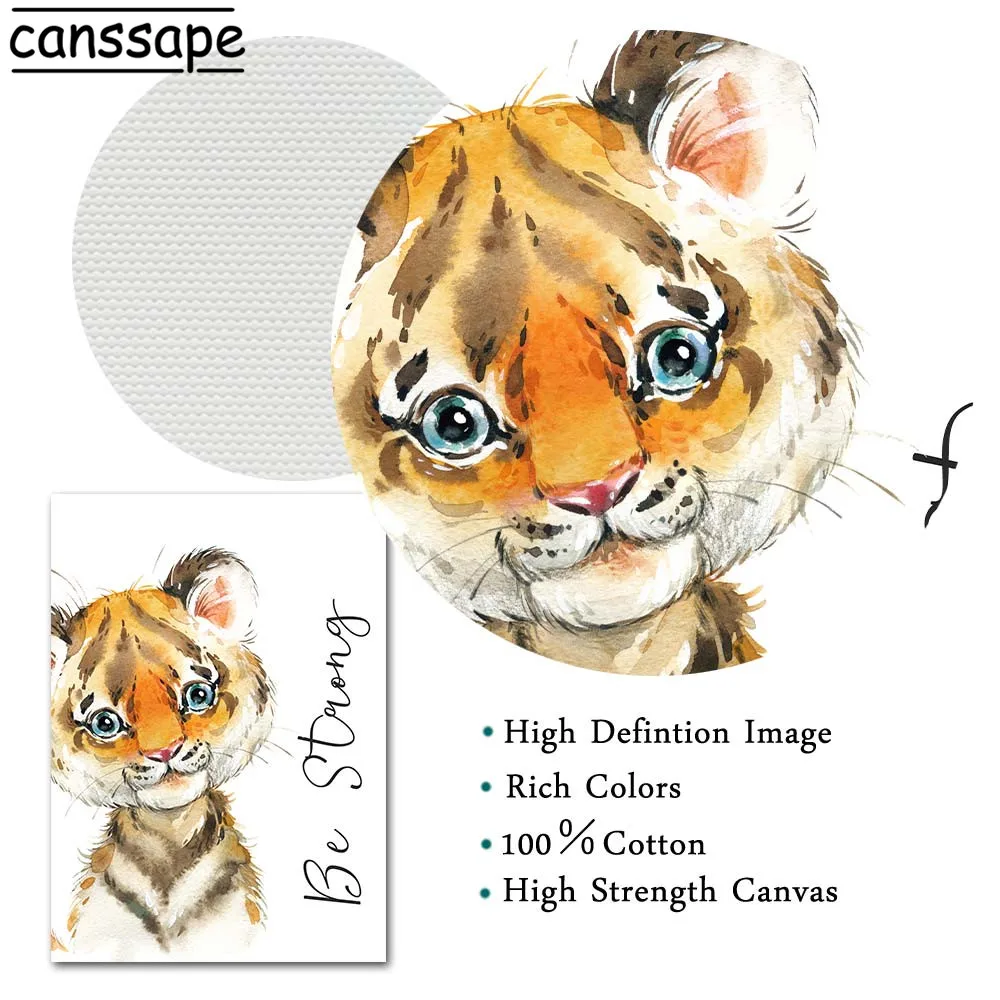 Настенный постер с изображением леса животных Льва слона | Дом и сад