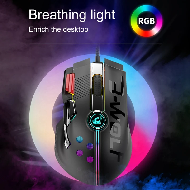 Проводная мышь ZIYOU LANG M2 PIXART 3325 12000DPI 11 клавиш RGB подсветка USB для онлайн игр на ПК и
