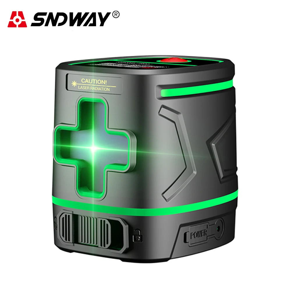 SNDWAY Rechargeable Battery Laser Level Green Beam Self Leveling Vertical Horizontal 2 Cross Lines Nivel Measuring Tool | Инструменты