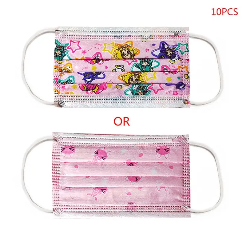 

10Pcs Three layers of disposable masks for children Dust proof safe and breathable