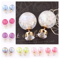 fashion jewelry ear nail female pearl gravel european and american style gorgeous ball beads temperament earrings for women gift