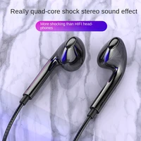 High Sound Quality Genuine Ear Earphone Cable Android Mobile Phone Earplug Song Game Wired Earphone Microphone